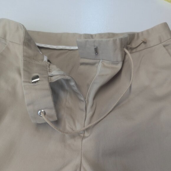 Poleci Size 2 Khaki Silk and Cotton Pants - Picture 12 of 16